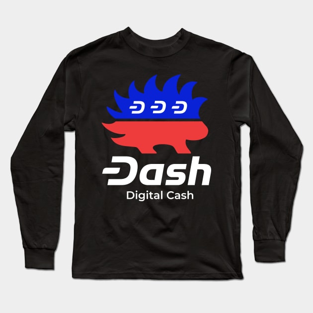 Dash Digital Cash Libertarian Cryptocurrency T-Shirt Long Sleeve T-Shirt by dash